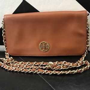 Tory Burch Crossed Body Bag Gold Chain